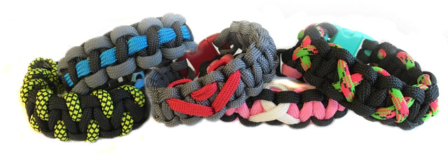 Paracord Bracelets with accents
