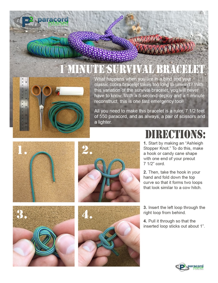 1 minute survival bracelet page 1