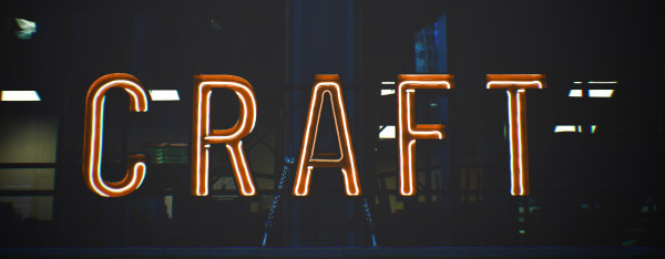 Craft neon sign