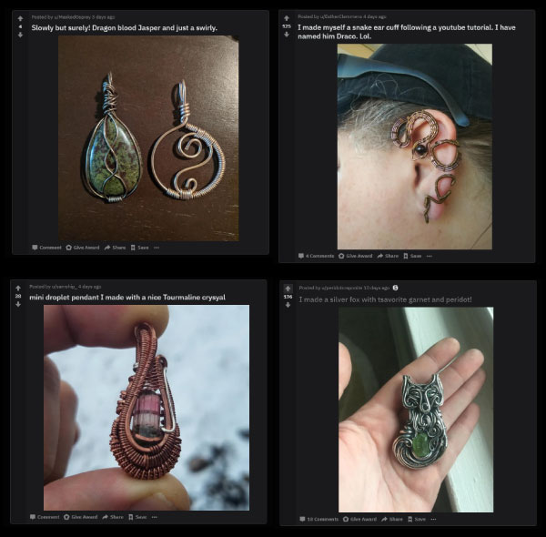 Wire wrapping on reddit