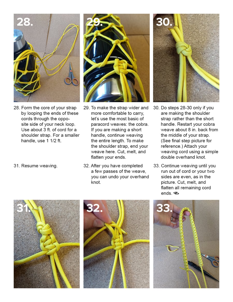 Water Bottle Net with Sling