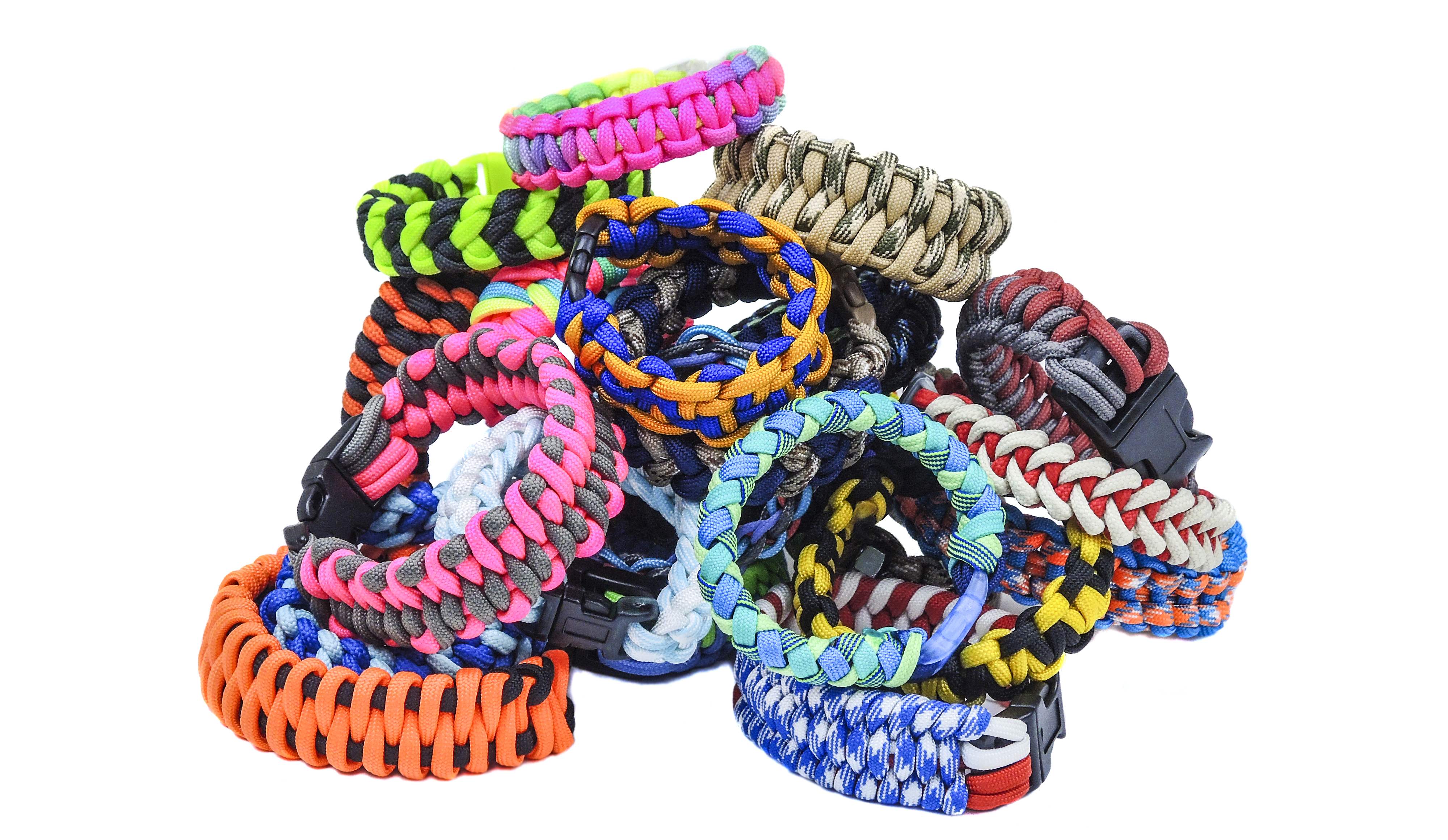 Pile of Paracord Bracelets