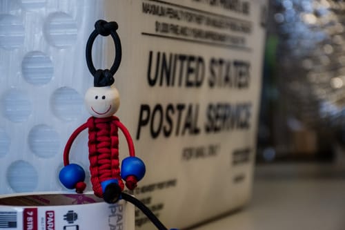 Hello there! Mascot in the mailing room