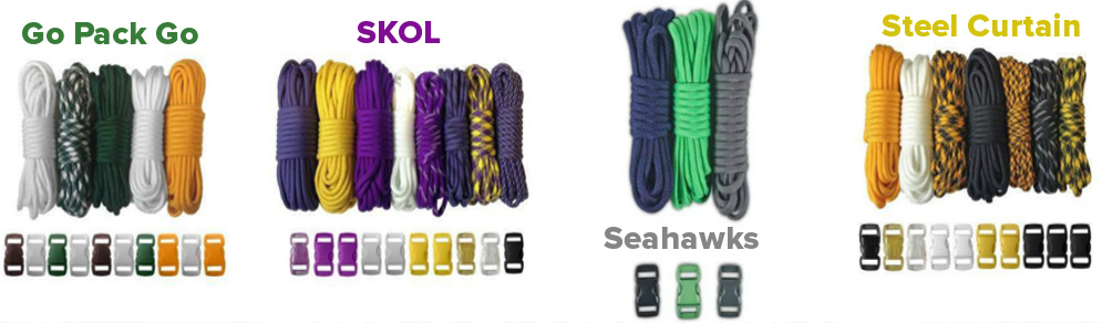 paracord football team colors