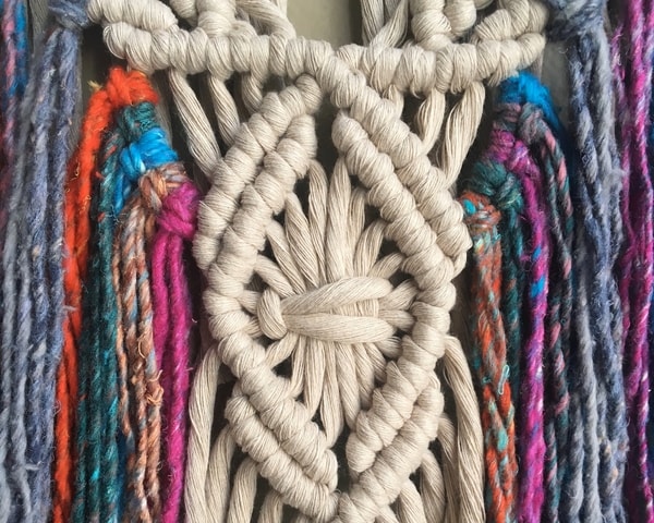 colorful macrame pattern