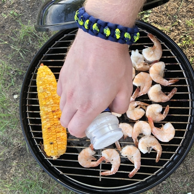 Paracord bracelet while grilling