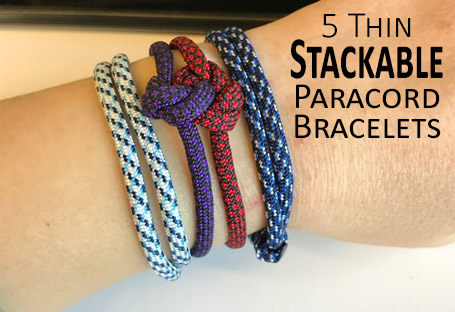 5 Thin and Stackable Paracord Bracelets
