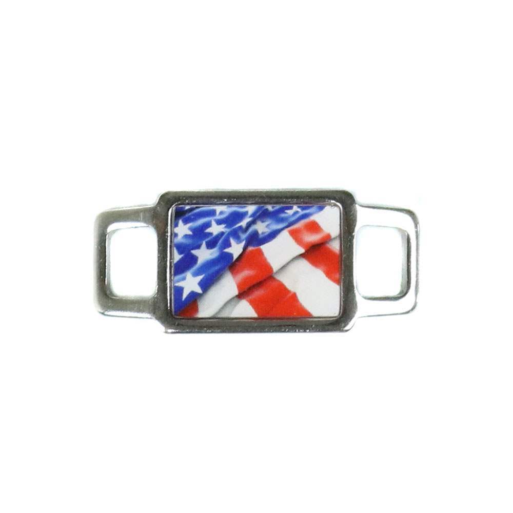 USA Flag Rectangle Charm